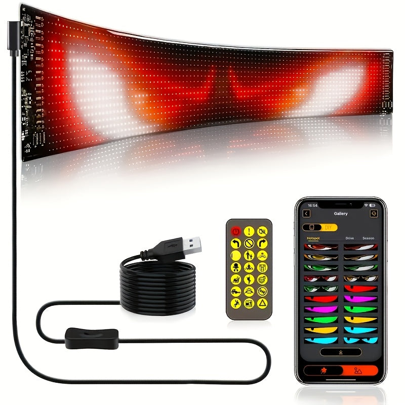 Pantalla de luz suave de píxeles LED inteligente, pantalla LED programable Luz nocturna inteligente, control por aplicación, animación de patrones de texto DIY, puede ser montada en la pared o usarse sobre el escritorio, es decoración para el hogar, crea