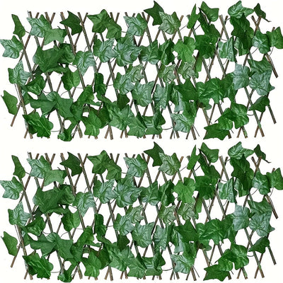 Cerca de privacidad extensible con hojas artificiales de sandía, pantalla ajustable para jardín exterior, pared duradera de seto plástico verde para patio, balcón o alberca, protección solar, barrera contra el viento y pantalla decorativa, cerca decorati