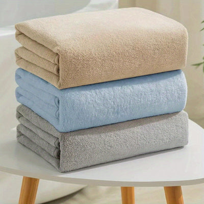 Toalla extra grande de alta absorción y secado rápido - Juego de toallas súper suaves de calidad hotelera, ideal para baño, ducha y piscina. Toallas premium de color sólido para ducha, playa y baño, ultra absorbentes, suaves, ligeras y de secado rápido,