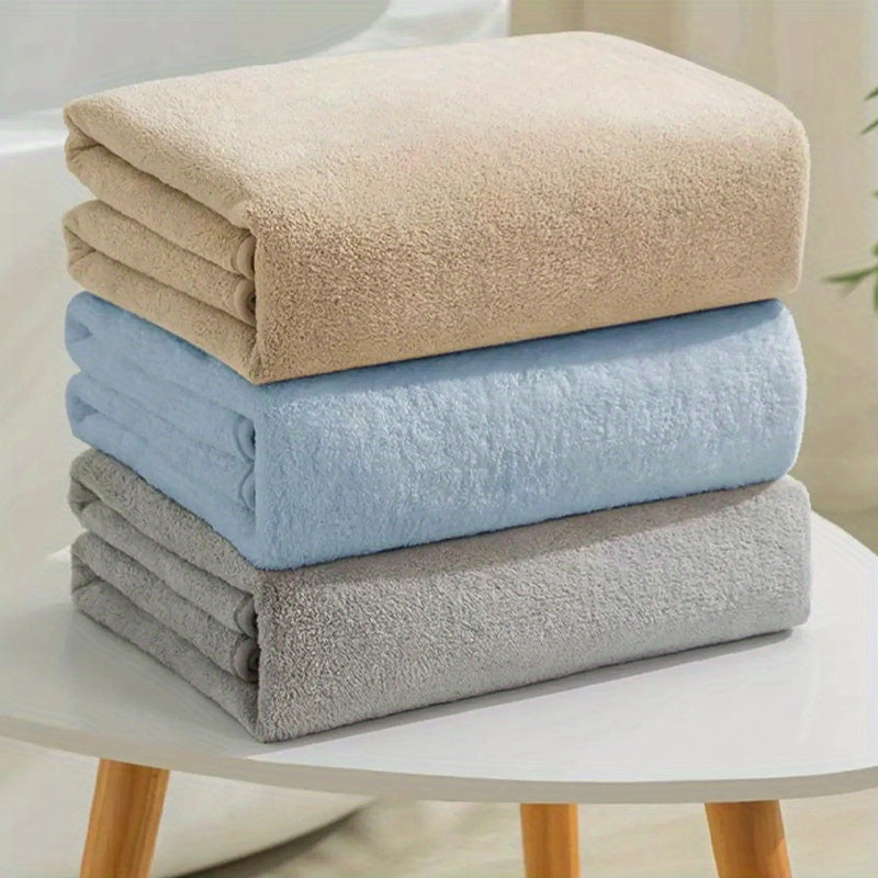 Toalla extra grande de alta absorción y secado rápido - Juego de toallas súper suaves de calidad hotelera, ideal para baño, ducha y piscina. Toallas premium de color sólido para ducha, playa y baño, ultra absorbentes, suaves, ligeras y de secado rápido,