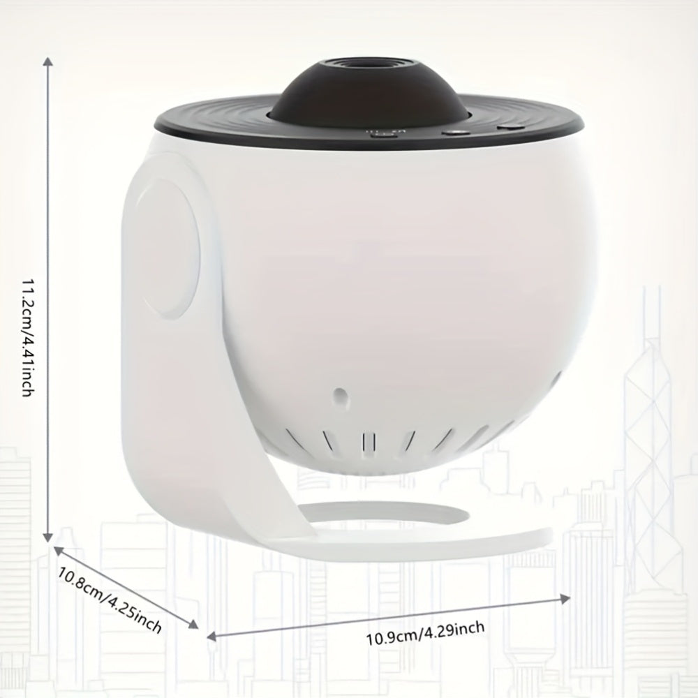 Proyector de habitación MISFANS, proyector de imagen de alta definición con perilla ajustable, proyector de planetario de 13 discos, rotación de 360°, luces LED, carga USB, blanco