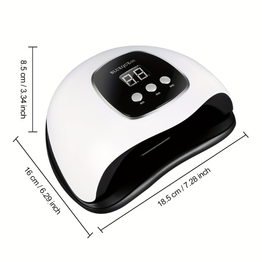 lámpara para uñas, lámpara de gel con interfaz USB, secadora 48W luz cura y seca todo tipo de pegamentos rápidamente, máquina de arte de uñas con sensor automático Smart, para casa y salón