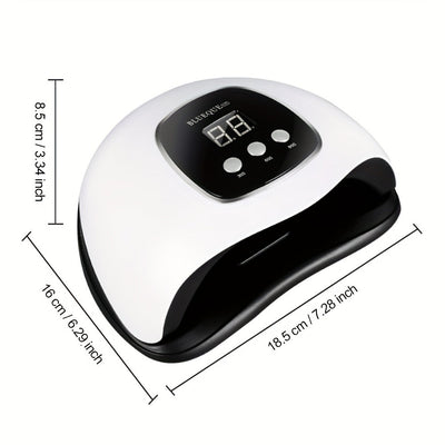 lámpara para uñas, lámpara de gel con interfaz USB, secadora 48W luz cura y seca todo tipo de pegamentos rápidamente, máquina de arte de uñas con sensor automático Smart, para casa y salón