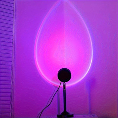 Linterna de Proyección de Atardecer con 16 Cambios de Color LED y Base Giratoria de 180° - Luz Ambiental para Dormitorio, Sala de Estar, Control Remoto, Iluminación Romántica USB, Lámpara de Mesa para Ambiente, Control sin varillas