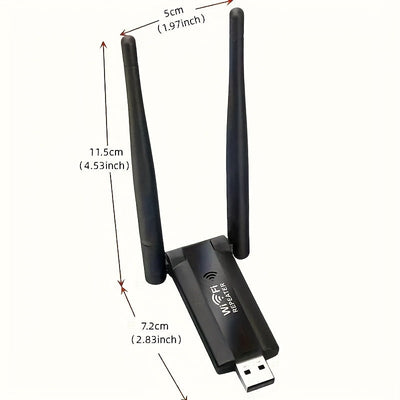 1pc Adaptador WiFi USB de doble banda de 300Mbps Repeater, amplificador de señal portátil de 2,4G con función de punto de acceso móvil integrado, sin batería requerida, controladores integrados para una conexión fácil