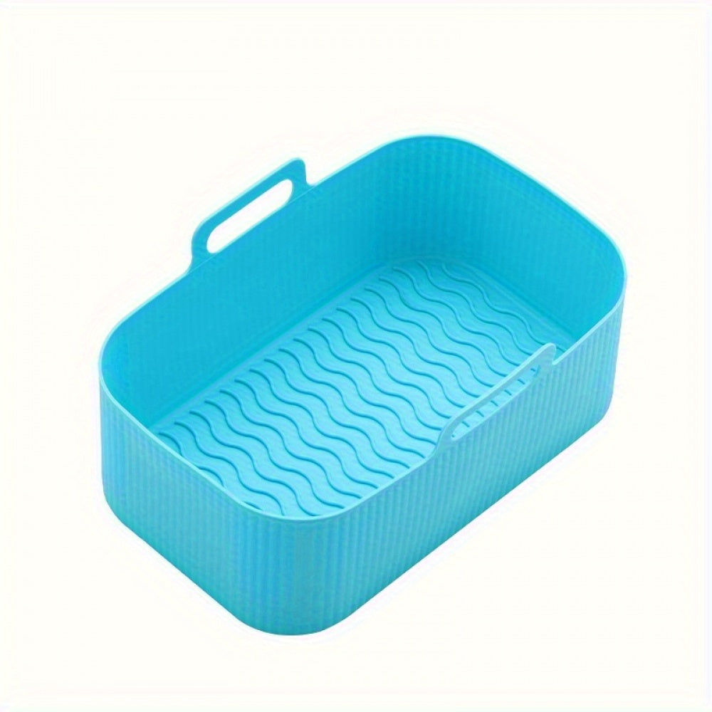 1 nuevo relleno de silicona para freidor de aire, bandeja de hornear de grado alimenticio antiadherente, adecuada para pizza y pollo frito, accesorios de horno seguros para cocina y restaurante.