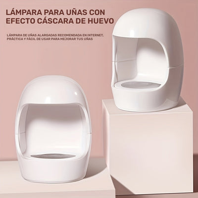 Mini Lámpara en Forma de Q para Uñas, Secador LED Rápido para Gel DIY en Casa, Alimentación USB, Color Cáscara Blanca, Portátil