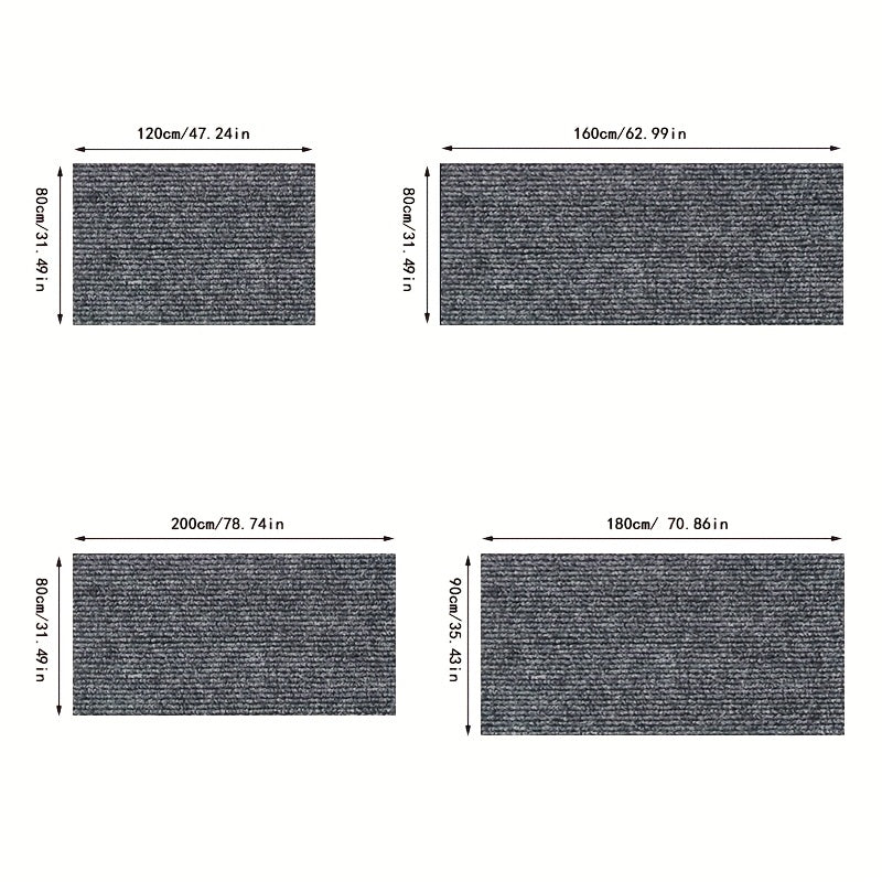Alfombra para cocina de entrada interior/exterior rayada, antideslizante, reductora de ruido, grosor de 6mm, 1200g/metro cuadrado, cortable y apta para diversos escenarios como entradas, cocinas, salones y balcones