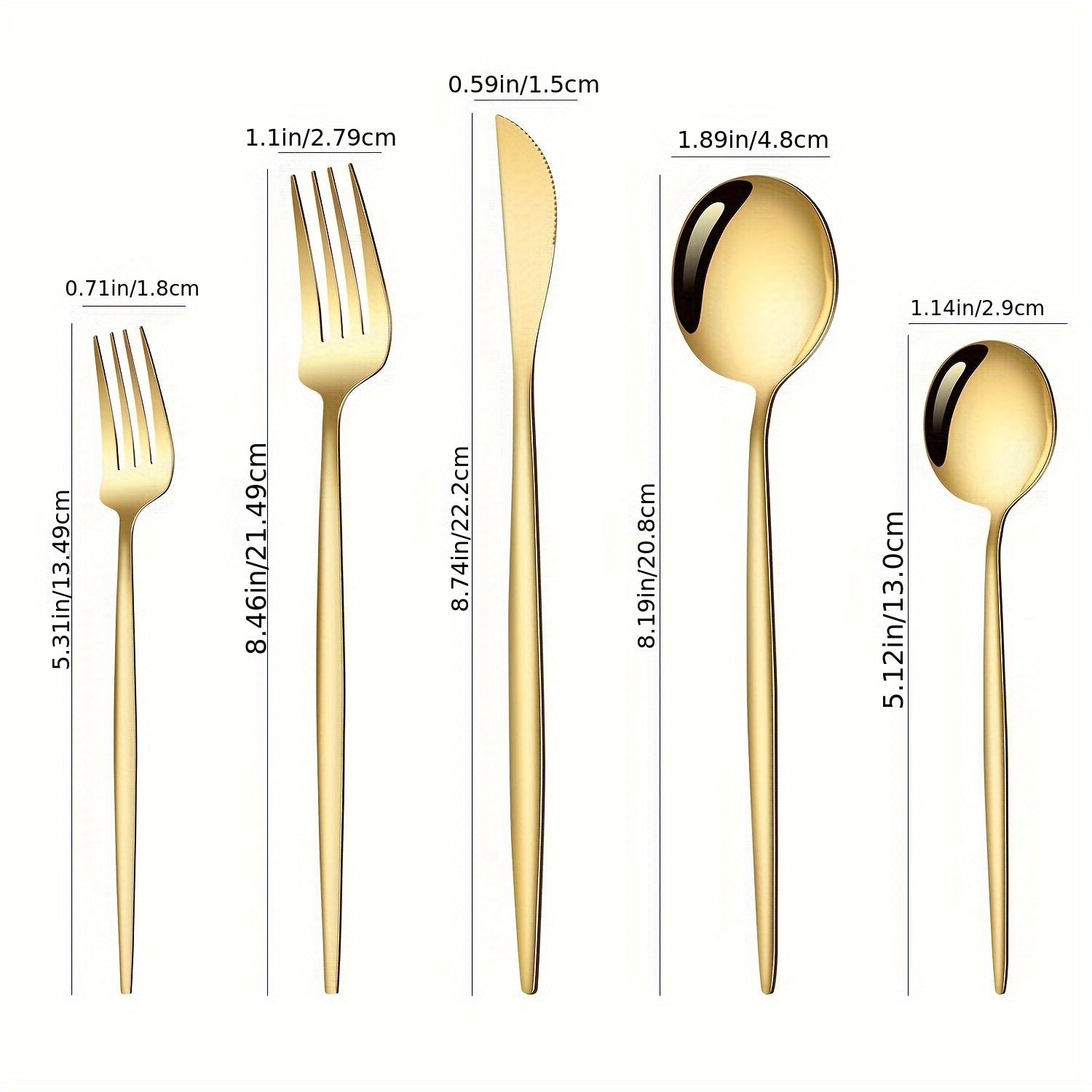 Juego de Vajilla Estilo Portugués de Acero Inoxidable de 30 Piezas, Cuchillo, Tenedor y Cucharas para Postre de Alta Gama, Apto para Lavavajillas, Ideal para Hogar, Cocina, Hotel, Restaurante, Fiestas, Festividades, Acción de Gracias, Pascua, Navidad y B
