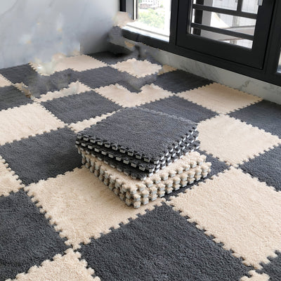 12 piezas de alfombras decorativas, alfombras de estilo punk lavables, alfombras de área gruesas, alfombras de lado de cama