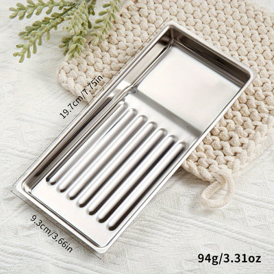 1 plato de desinfección de acero inoxidable para herramientas de arte de uñas - Acero inoxidable 304, desinfección rápida de 5 minutos, duradero y resistente, ideal para herramientas de manicura, accesorios de arte de uñas, almacenamiento de escritorio e