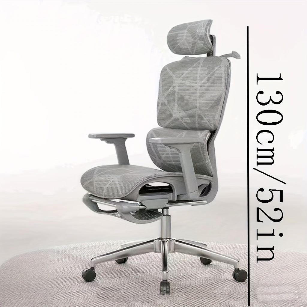 Butaca Ergonómica de Oficina - Silla Reclinable con Altura Ajustable, Soporte Lumbar, Respaldo en Malla Transpirable y Estructura Metálica, Diseño Fácil de Limpiar para Hogar, Juegos y Comodidad Duradera, Cojín Moderno