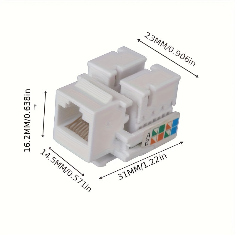 20 piezas de Placas RJ45 CAT5 para Pared - Módulos Adaptadores de Red Ethernet, Sin Necesidad de Energía, Instalación Fácil con Puertos Codificados por Colores, Compatibles con Amazon Alexa y Control por App para Soluciones de Cableado en Casa/Oficina, A
