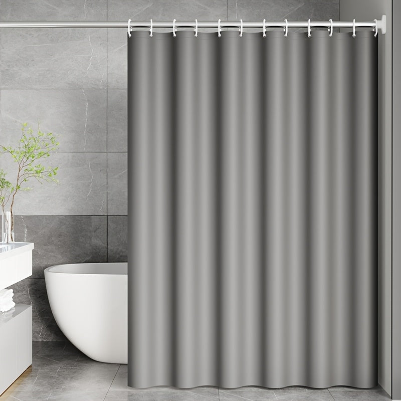 Conjunto de cortinas de ducha decorativas de color gris puro, cortina de ducha de alta gama y elegante, cortina de puerta de partición de baño, cubierta de ducha, cortina de ducha de partición de baño.