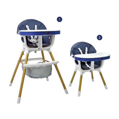 SILLA COMEDOR BEBÉ 2 EN 1 ROCK HAPPY BABY AZUL -