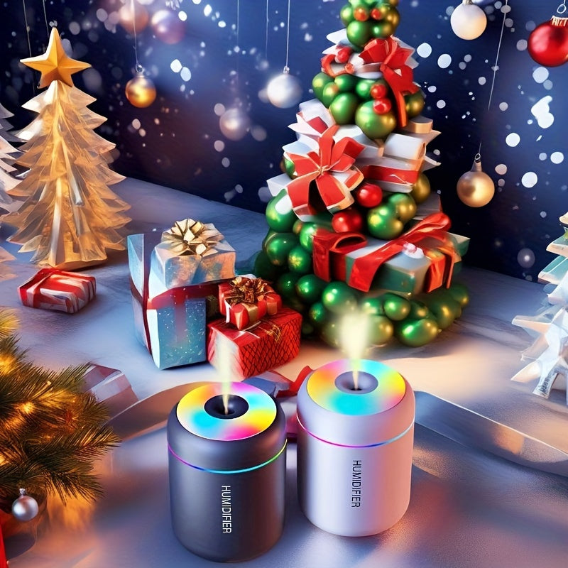 2uds/1ud YAIAWISU Humidificador Portátil de Niebla Fría con Luz Nocturna Colorida, Alimentado por USB, Diseño Compacto para Calidad del Aire y Decoración de Habitaciones - Ideal para el Hogar, Regalos de Navidad y Halloween