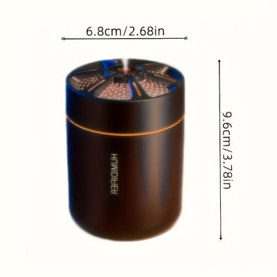 Humidificador y difusor mini de 180ml con luces LED - Funcionamiento silencioso, nebulizador de aceites esenciales con USB para hogar y auto, regalo ideal para todas las estaciones, humidificador moderno