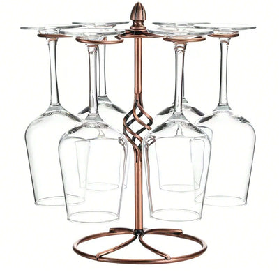 1pc Estilo Europeo Soporte de Vino Tinto Rojo Soporte de Vino Colgante Soporte de Vidrio de Pie Alto Soporte de Exhibición Invertido Soporte de Vino