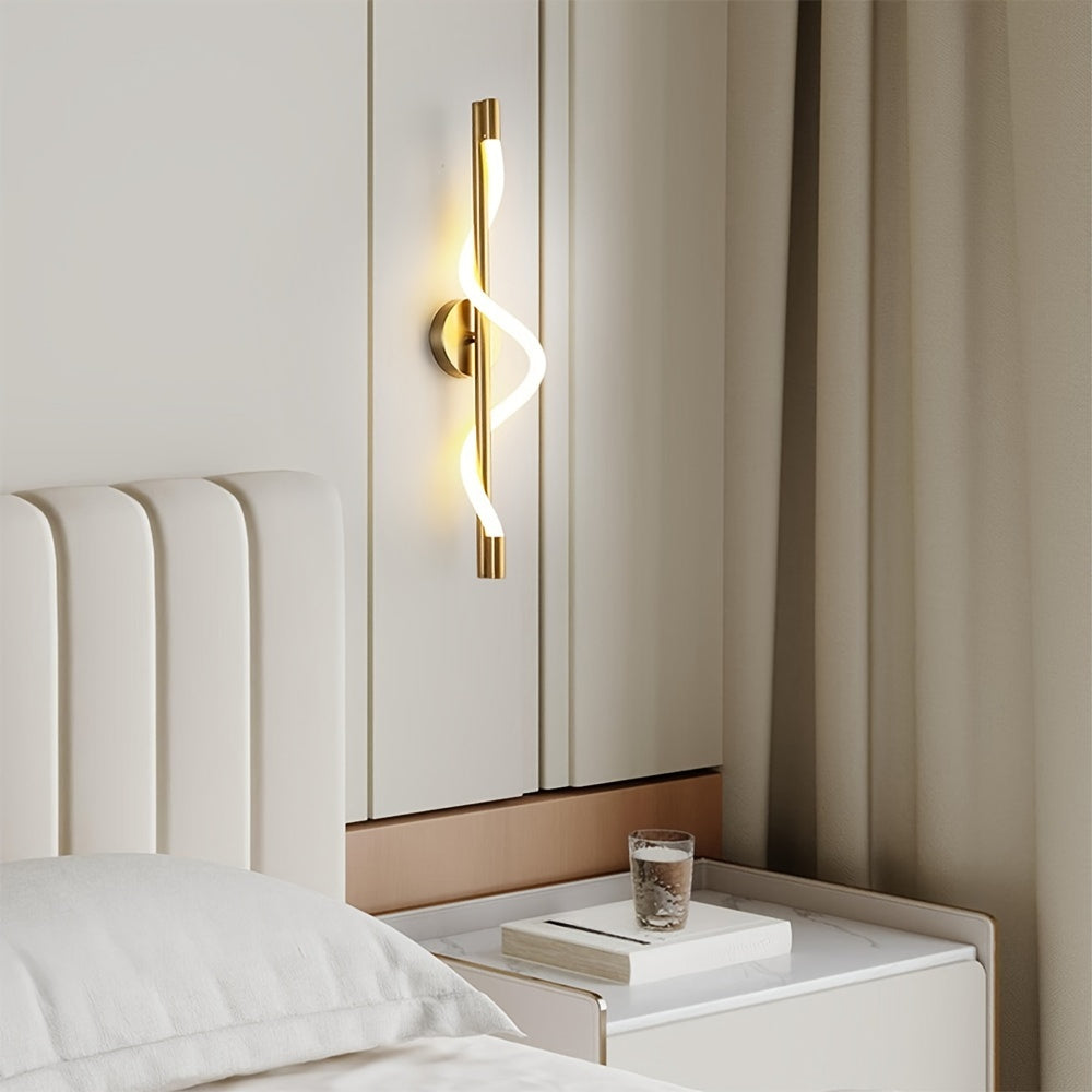 Luces de pared LED modernas con presentación de diapositivas en 3 colores - estructura metálica y pantalla acrílica, adecuadas para salones, dormitorios, hoteles, cafés y pasillos