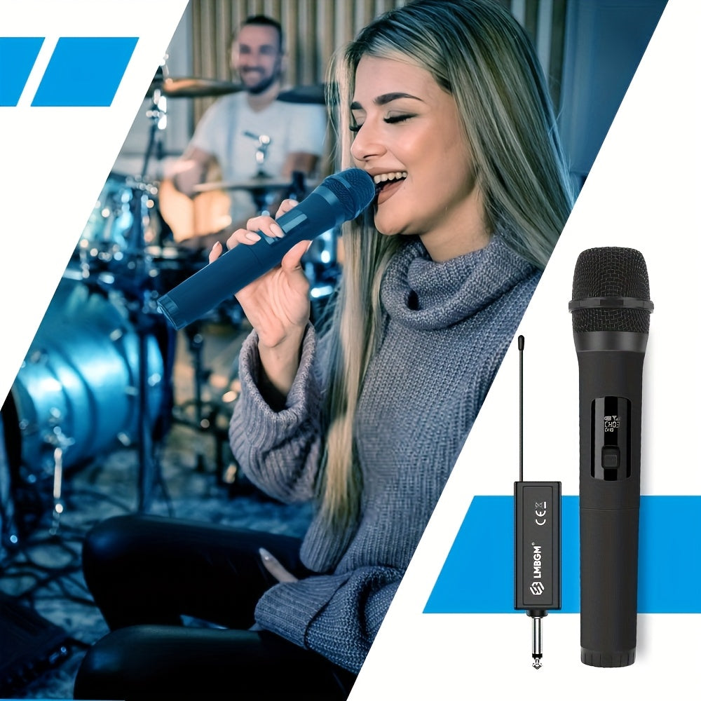 Sistema de micrófono inalámbrico LMBGM W-2-4Bk, batería de litio recargable serie 18650, 800 mAh, carga USB, carga de puerto tipo C, con indicador de batería, conector de 6,35 mm, potencia nominal máxima de 2,6 W, potencia nominal mínima de 0,05 W, volta