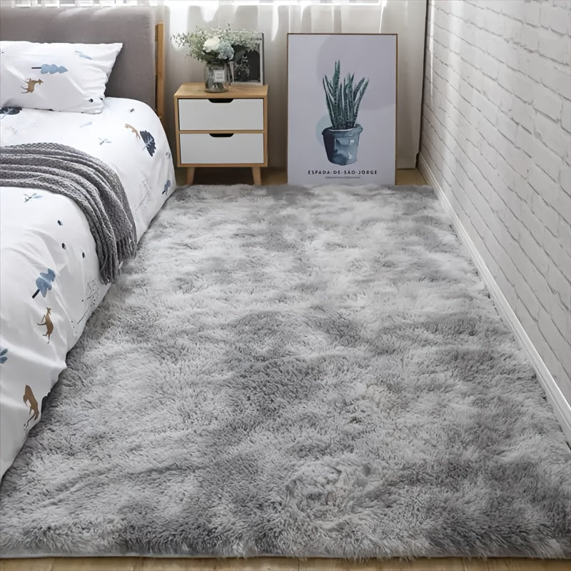 Alfombra de felpa suave y lujosa - Antideslizante, lavable a máquina, resistente a decoloración, para sala, dormitorio, baño - Decoración para el hogar