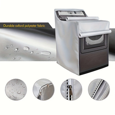 Fundas protectora para lavadora, cubierta para lavadora de tambor doméstica, funda protectora para lavadora de patio exterior, tela Oxford 420D con recubrimiento plateado en ambos lados