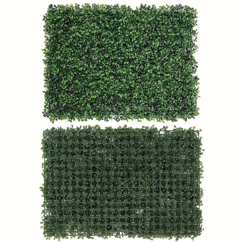 6 Paneles de Pared de Boj Artificial, Follaje Sintético para Exteriores, Valla Verde Oscuro de Plástico Adecuada para Decoración Interior/Exterior, Pantalla de Privacidad, Telón de Fondo para Bodas, Paisajismo en Hogar y Oficina, Cada Pieza Mide 101.3 cm