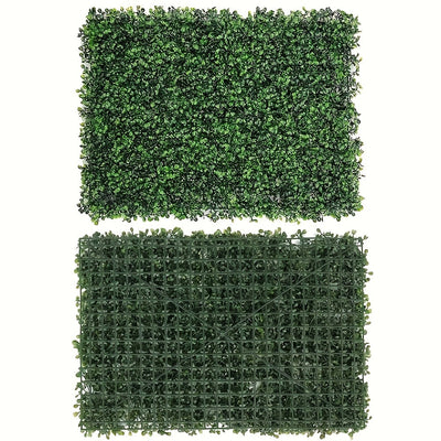 6 Paneles de Pared de Boj Artificial, Follaje Sintético para Exteriores, Valla Verde Oscuro de Plástico Adecuada para Decoración Interior/Exterior, Pantalla de Privacidad, Telón de Fondo para Bodas, Paisajismo en Hogar y Oficina, Cada Pieza Mide 101.3 cm
