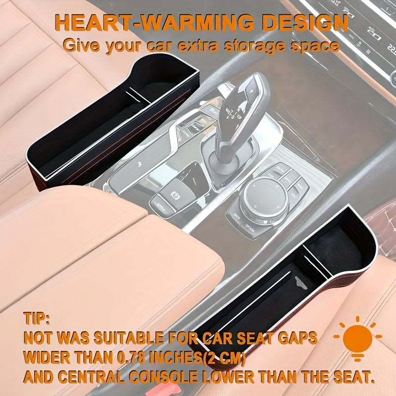 2 unidades de ABS Ligero y Portátil Organizador de Consola Central con Insertos, Portavasos y Diseño de Bolsillo Múltiple para Coche, Camión y SUV - Ideal para Almacenar Cables, Herramientas y Accesorios, Almacenamiento de Accesorios | Interior de Coche