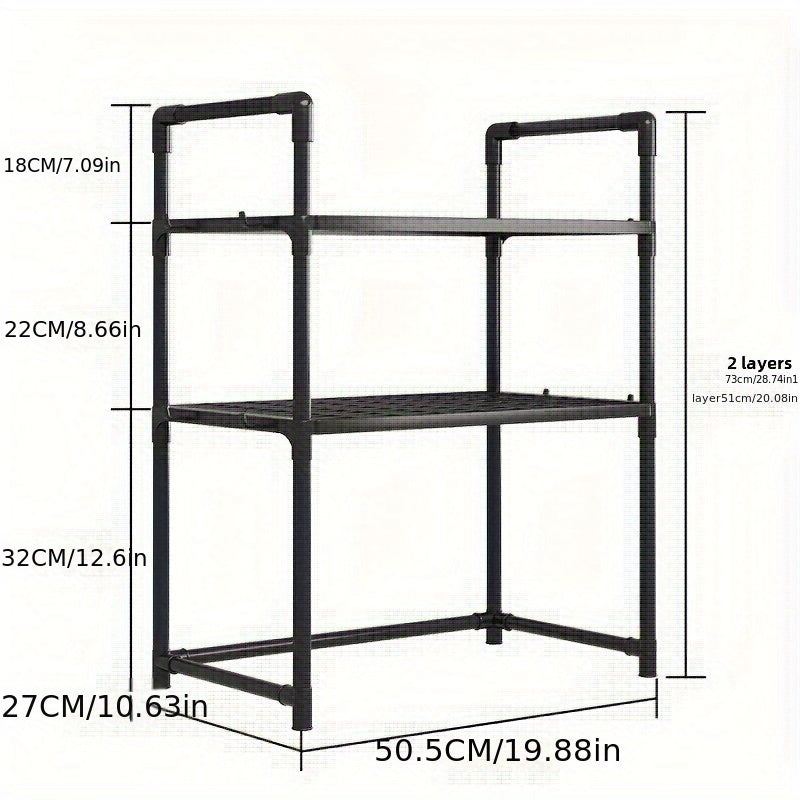 Organizador de Condimentos con Gancho para Reposabrazos y Estante Ampliado y Engrosado para Microondas, Horno y Máquina de Pan
