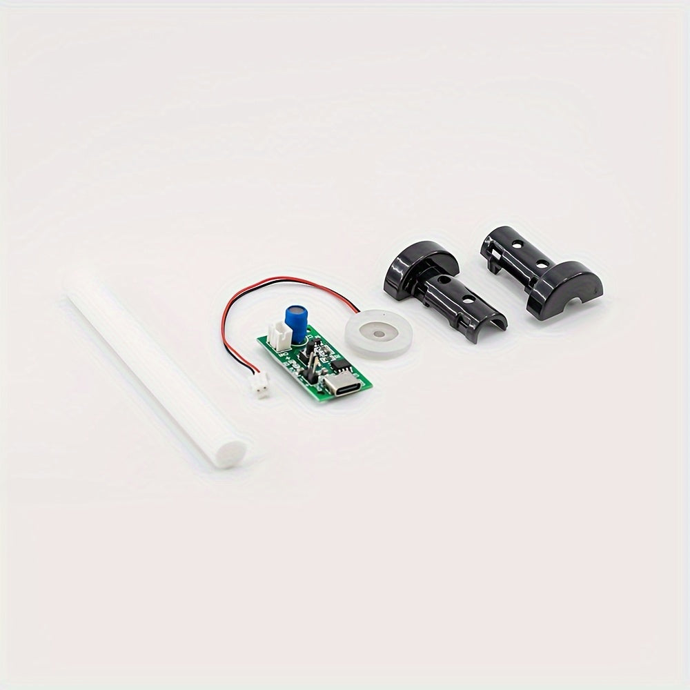 1 Juego, Set de accesorios para humidificador DIY, Hoja atomizadora + Hisopo de algodón + Placa de circuito del controlador + Soporte Tipo-C 5V 300ma 1.5-2W Placa de circuito de control del controlador del humidificador de pulverización atomizadora Gran