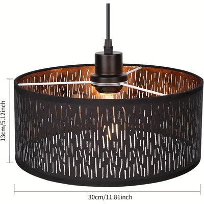 Pantalla de lámpara - Pantallas de lámpara modernas negras para luces de techo con interior dorado, pantallas de lámpara para lámparas de mesa y lámparas de pie, pantalla de lámpara colgante para dormitorio, salón, pasillo y cocina