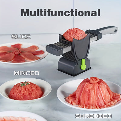 Juego de Picadora de Carne Manual, Cortador de Carne para Cocina en ABS, Adecuado para Res, Salmón, Cordero y Verduras, Sin Necesidad de Carga, Funciona sin Baterías, Ideal para Cocinar y Asar