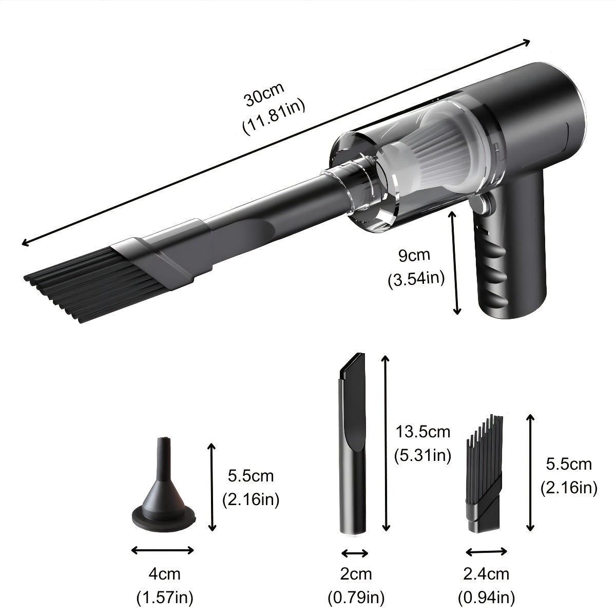 1pc Versión mejorada, aspiradora portátil inalámbrica de mano con succión ciclónica. Aspiradora recargable potente para coche/oficina/hogar