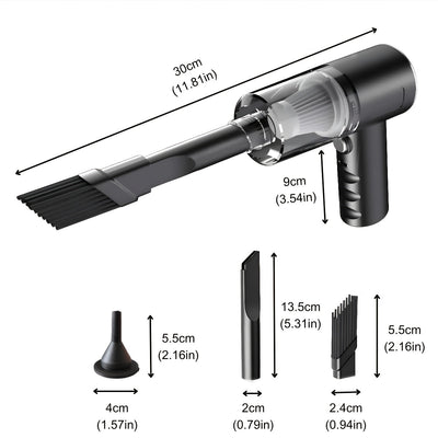 1pc Versión mejorada, aspiradora portátil inalámbrica de mano con succión ciclónica. Aspiradora recargable potente para coche/oficina/hogar