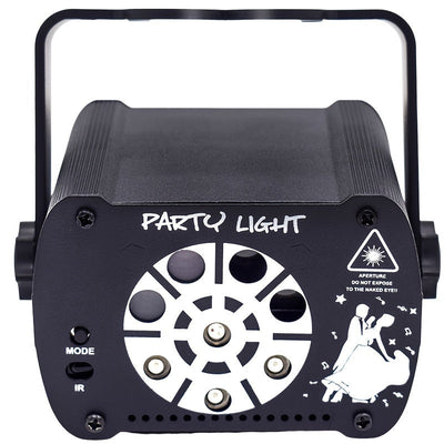 Luz de fiesta portátil DJ Luz de discoteca Luz estroboscópica Luz de escenario Sensor de sonido con control remoto USB Proyector LED RGB con alimentación para decoración del hogar interior Cumpleaños Carnaval Discoteca Efecto de baile Rendimiento de fies