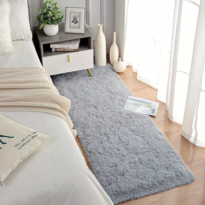 Alfombra de área moderna de Shaggy 1pc - Suave Alfombra de Peluche Acogedora Decorativa para Sala de Estar, Dormitorio, Estudio, Salón, Poliéster, Solo Limpieza en Seco