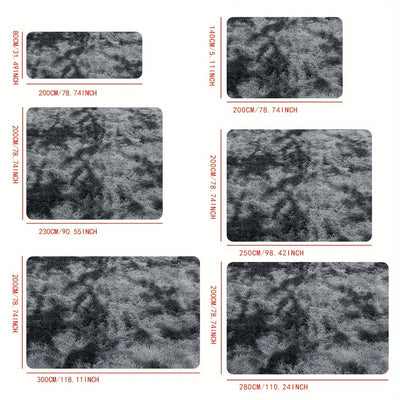 1 Pieza, Alfombra Moderna De Pelo Largo En Gris Oscuro, Suave Y Cómoda, Hecha De Poliéster, Fácil De Cuidar Y Limpiar En Seco, Ideal Para Dormitorio, Sala De Estar Y Estudio, Disponible En Varios Tamaños