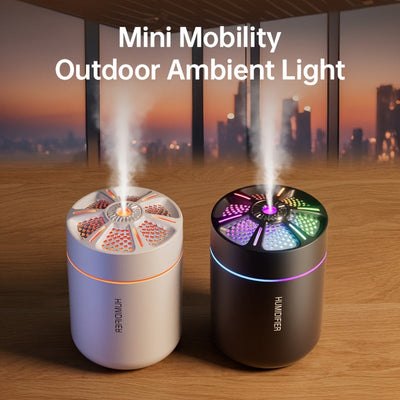 Humidificador de aire mini USB de 180 ml y difusor de aromaterapia - Silencioso, pulverizador portátil para hogar, dormitorio, auto - Plástico, regalo ideal para Navidad, Halloween, Pascua, Hanukkah, difusor de aromas|Diseño compacto|Plástico duradero, h