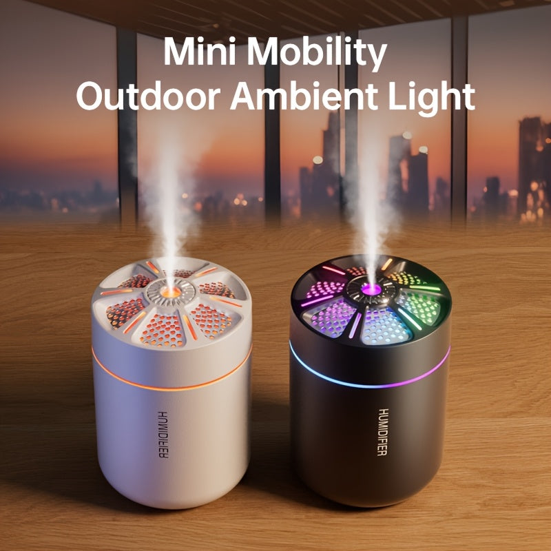 Humidificador de aire mini USB de 180 ml y difusor de aromaterapia - Silencioso, pulverizador portátil para hogar, dormitorio, auto - Plástico, regalo ideal para Navidad, Halloween, Pascua, Hanukkah, difusor de aromas|Diseño compacto|Plástico duradero, h