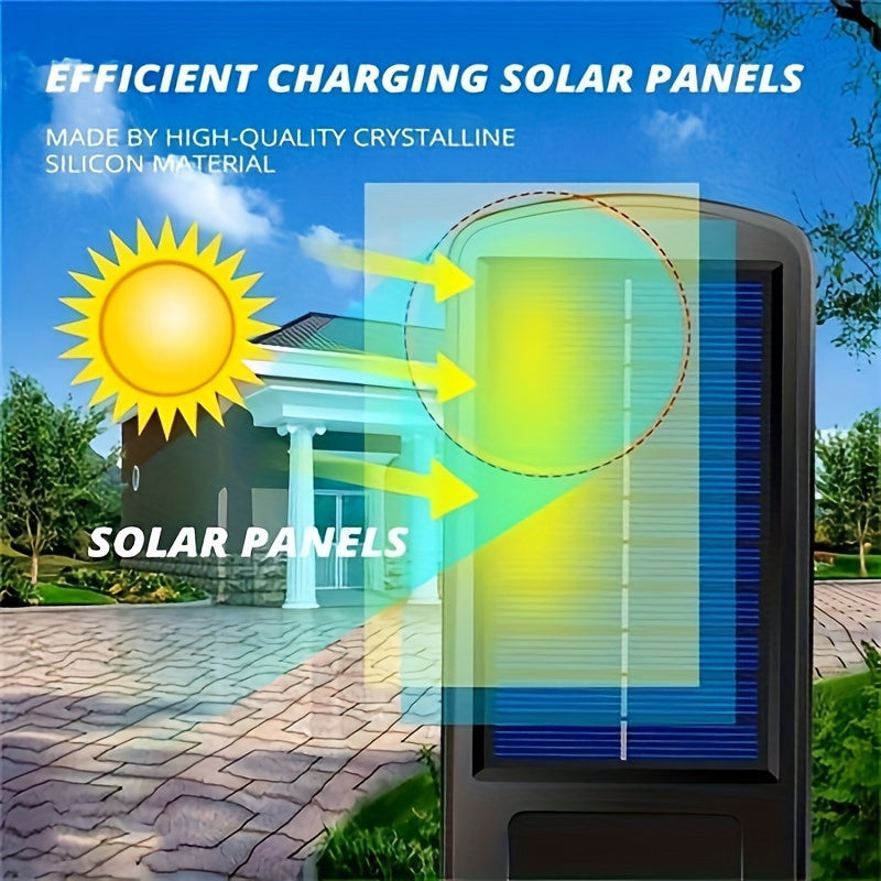 ANKRIYUL Luz Solar con Sensor de Movimiento y Control Remoto - Lámpara de Seguridad para Jardín, Garaje, Patio Trasero, Exterior, Detección Infrarroja, Fácil Instalación, Luces Solares Exteriores