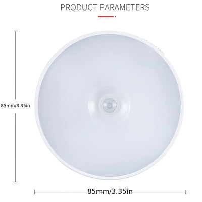 6 luces LED con sensor de movimiento recargables por USB – Iluminación moderna con brillo ajustable para mesita de noche y escaleras, diseño en plástico blanco para dormitorio, residencia y uso en el hogar, luz con sensor de movimiento para interiores