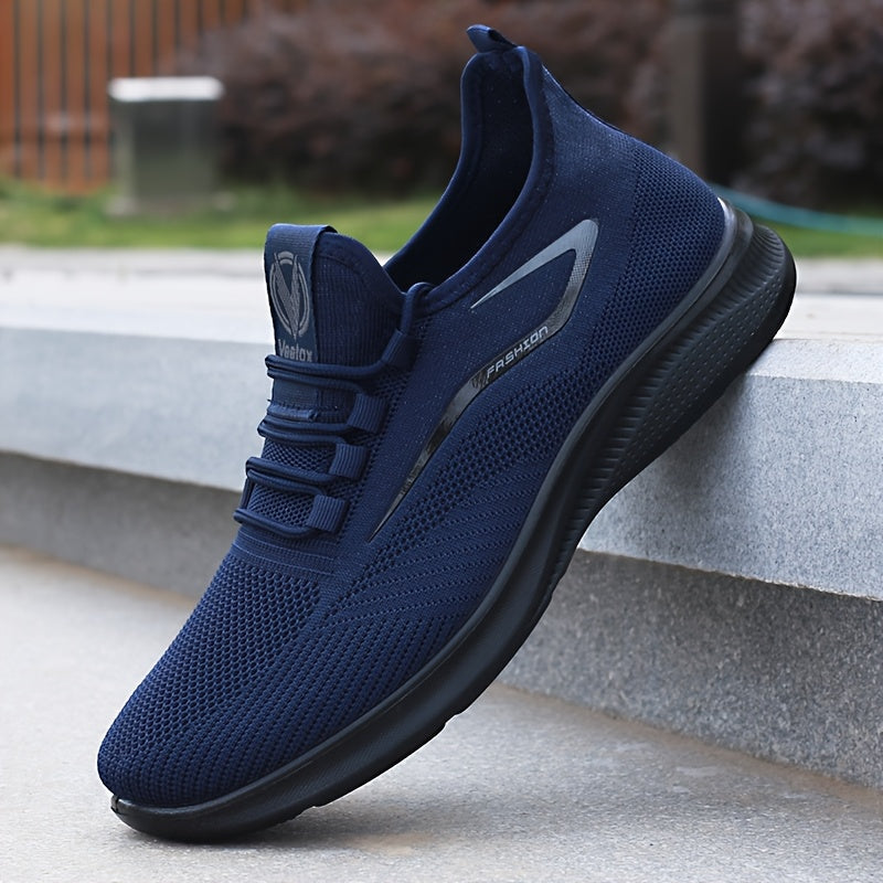 Tenis para correr transpirables para hombre, ligeros y antideslizantes, ideales para gimnasio, basquetbol y aventuras al aire libre, diseño con cordones, color negro con detalles en blanco, ajuste cómodo, look deportivo elegante