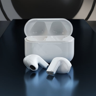 Último modelo de audífonos inalámbricos intraauriculares mini inteligentes con diseño cómodo, ideales para amantes de la música. Estos auriculares TWS ofrecen sonido estéreo 9D de alta fidelidad y capacidades de llamadas HD, compatibles con dispositivos