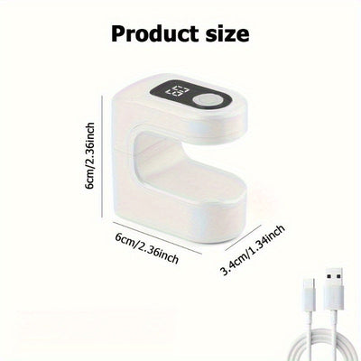 Linterna Portátil para Uñas con Temporizador Digital - Lámpara de Gel USB, Secado Rápido/LED, Compacta y Ligera con Batería de Litio, Ideal para Hogar, Salón o Viaje - Regalo Perfecto para Manicura/Pedicura (Blanco/), Accesorio Moderno de Belleza con Pan