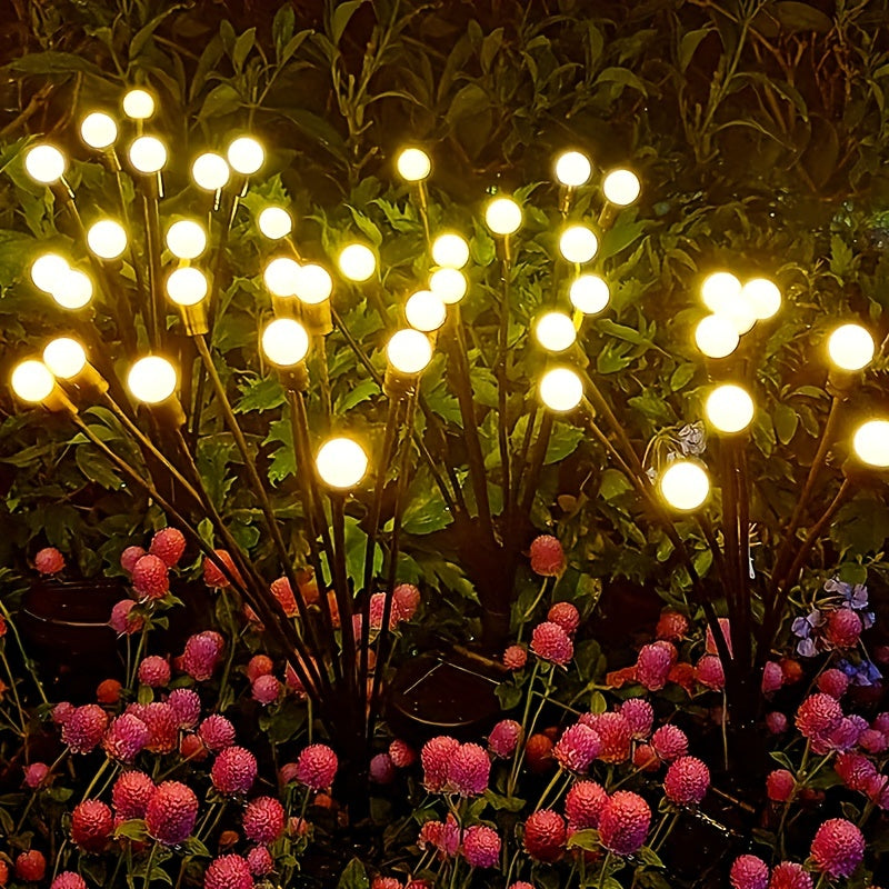 Luces Solares de Luciérnaga para Exteriores en Forma de Estaca para Iluminación Comercial de Calles y Áreas, Marcadores de Senderos de Jardín, Luces Decorativas para Césped en el Patio o Parque