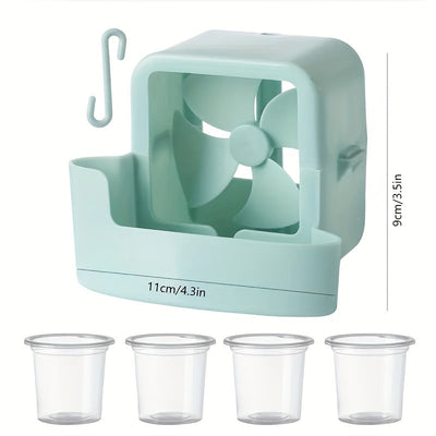 1pc ventilador portátil sin necesidad de perforar - operación con clip, no requiere sostener en mano, ideal para casa, oficina y uso al aire libre - refresca y alivia el calor del verano. Accesorio compacto, enfriador portátil