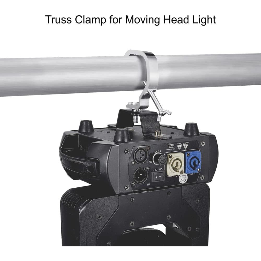 10-Unidad de Sujeción de C de Plata Gris para Iluminación de Escenario, 1.18-2 Pulgadas, Ajuste de Tubo de 30-50mm OD, Capacidad de Carga de 24,95KG, Sin Cargar, No Requiere Batería, Sujeción de Truss Versátil para Luces de Punto DJ y Luces de Cabeza Móv