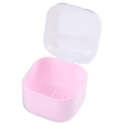 1pc Herramienta de Manicura, Contenedor para Esterilización de Caja Limpiadora de Uñas, Bandeja de Desinfección Adecuada para Accesorios de Manicura con Canasta de Drenaje Rosa
