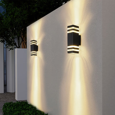 1/2 piezas de lámpara de pared para exterior con base E27 reemplazable, ideal para porche, puerta principal, jardín, balcón o escaleras (no incluye focos)